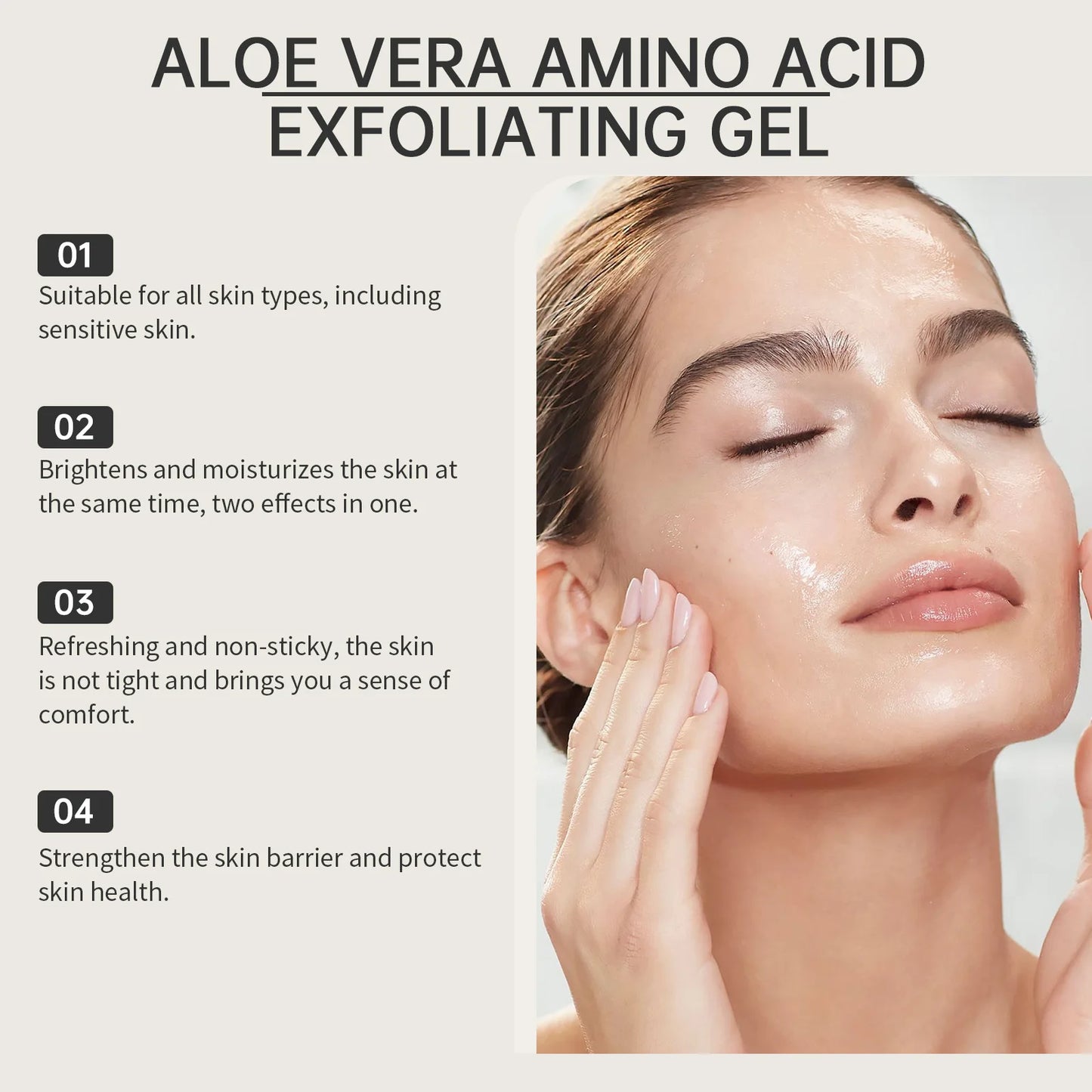 Aloe Vera Exfoliating Gel Vitamin E for the Face Lightening Clean Skin Brightening Oil Control Vitamin C Facial Exfoliator 100g