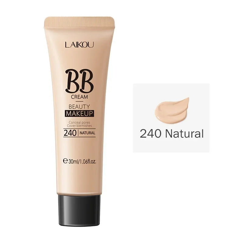 LAIKOU BB Cream 18 Hour Longlasting Liquid Foundation Waterproof Anti-acne Marks Flawless Natural Face Base Makeup Moisturize