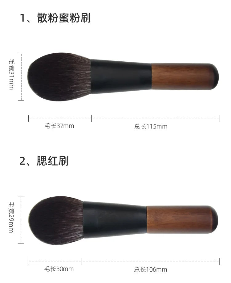 Portable 12 Piece Mini Wool Cosmetic Brush Set Short Shot Eye Shadow Brush Concealer Travel Package pinceaux de