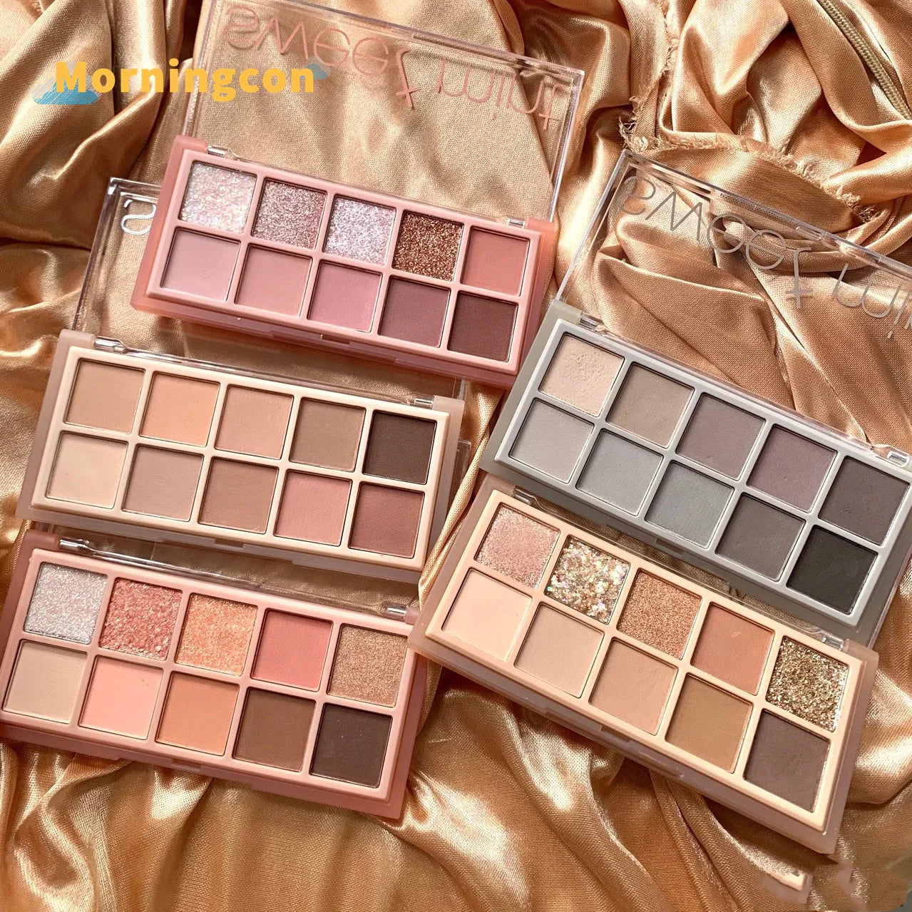 10-color Eye Shadow Palette Iris Purple Glitter Pearly Eyeshadow Palette Fashion Korean Shiny Eye Shadow Charming Eye Makeup